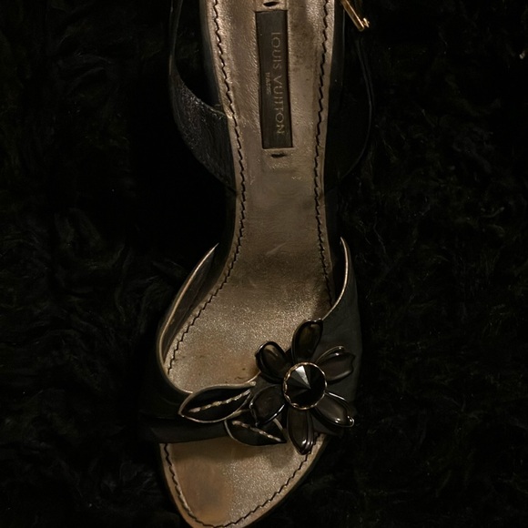 Louis Vuitton Vintage Black Women's Sandals - Picture 1 of 8